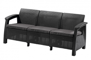 Комплект мебели Corfu Russia Love Seat Max (3х мест.диван), графит