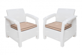 Комплект кресел TWEET Double Seat, цвет: белый