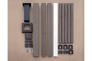Ограждение ДПК holzhof woodstyle секция 1 м.п., с тиснением 3D,
